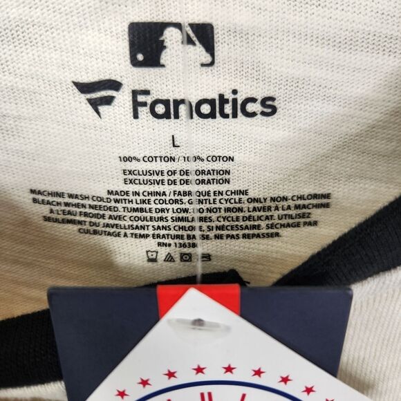 NEW Deadstock Fanatics San Francisco Giants Short Sleeve Henley Baseball Tee L - Picture 4 of 6